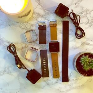 Gently used Fitbit blaze bundle.